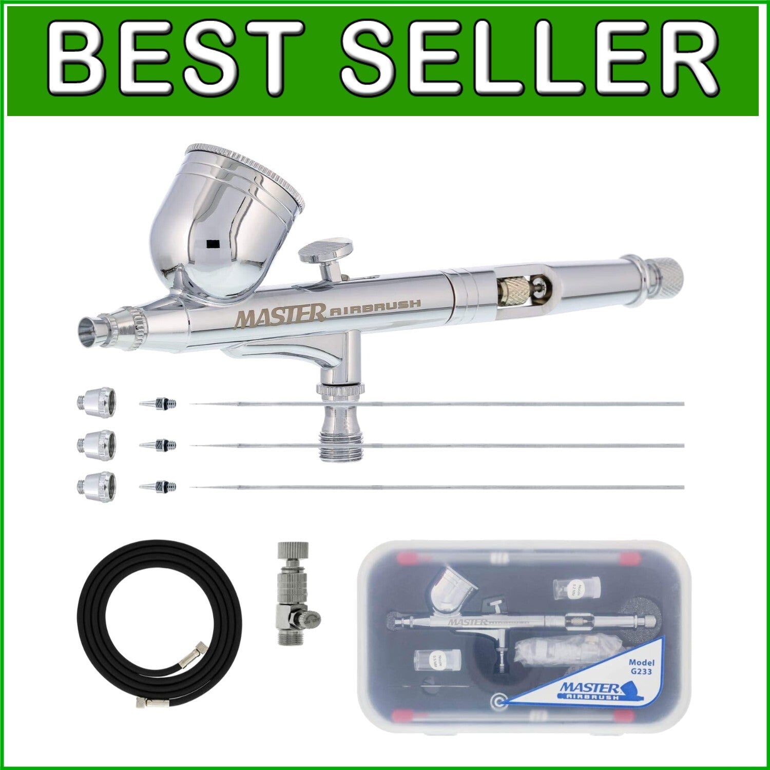 All-Purpose Dual-Action Airbrush Set - Ideal for Crafts, Tattoos, and Artistry