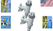 Load image into Gallery viewer, Plunger Valve &amp; Pipe Holder Combo for Above Ground Pools - Easy Install - 2 Pack