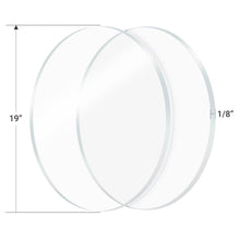 Load image into Gallery viewer, Clear 19-Inch Round Plexiglass Discs - Perfect for Crafts and Tabletop Displays