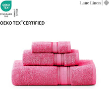 Load image into Gallery viewer, Elegant 18-Piece Fuchsia Towel Collection - Machine Washable, Oeko-Tex Certified