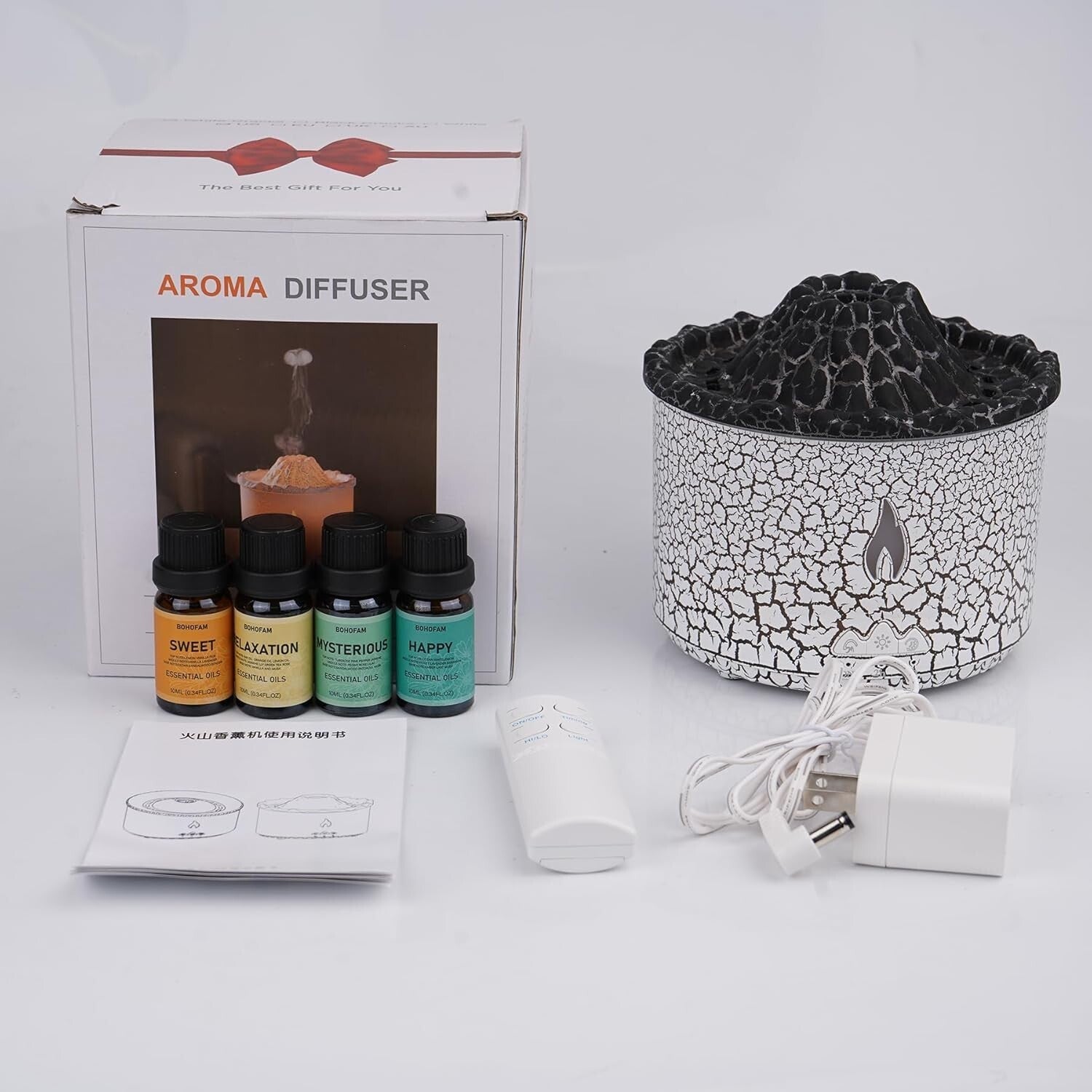 Stylish Essential Oil Diffuser with 360ML Capacity & Automatic Shut-Off Feature