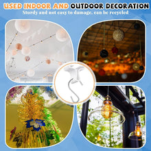 Load image into Gallery viewer, 70 Pack Ceiling Hooks &amp; Clips for Classrooms - Durable White Decor Solution