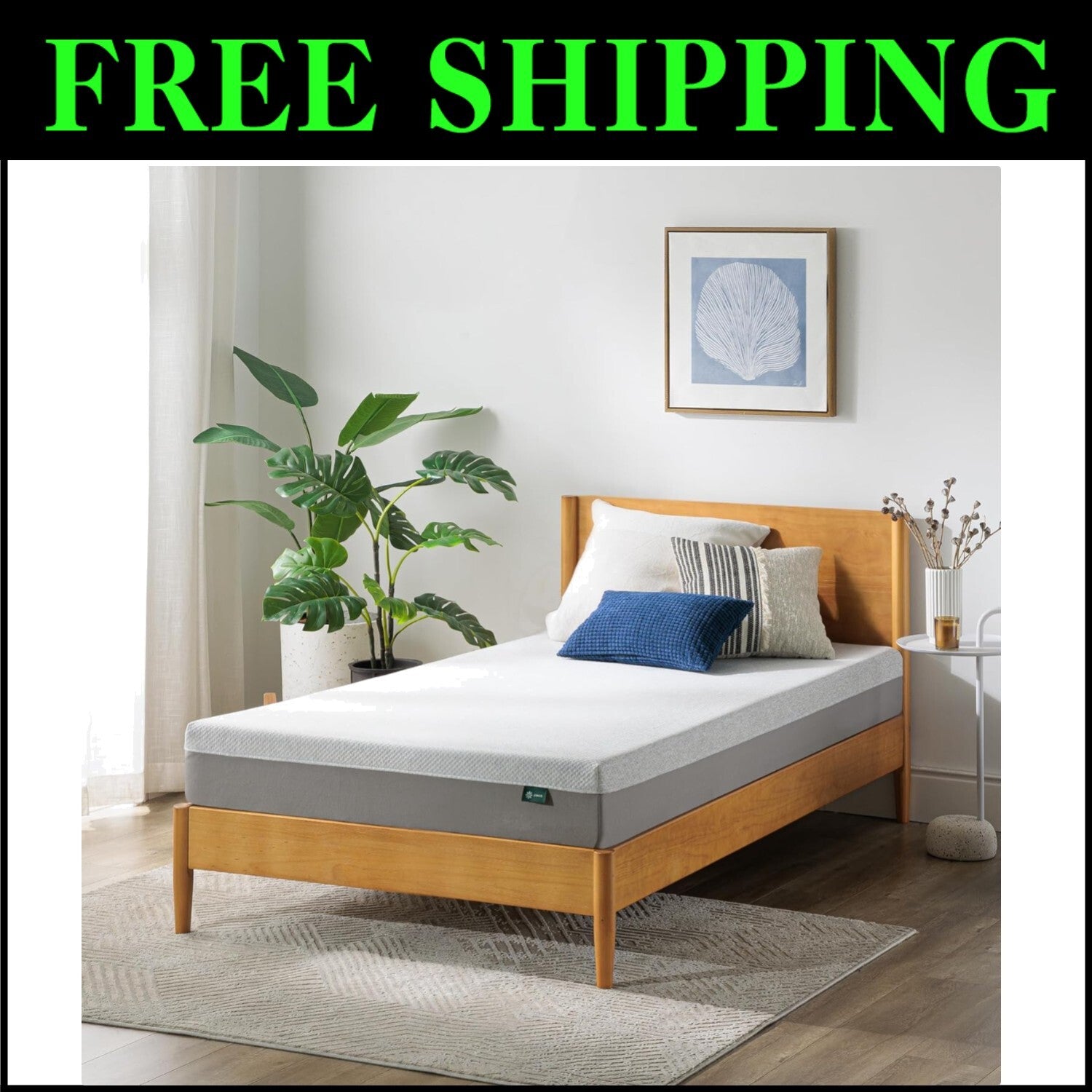 Breathable 6-Inch Twin Memory Foam Mattress with Pressure Relief Features