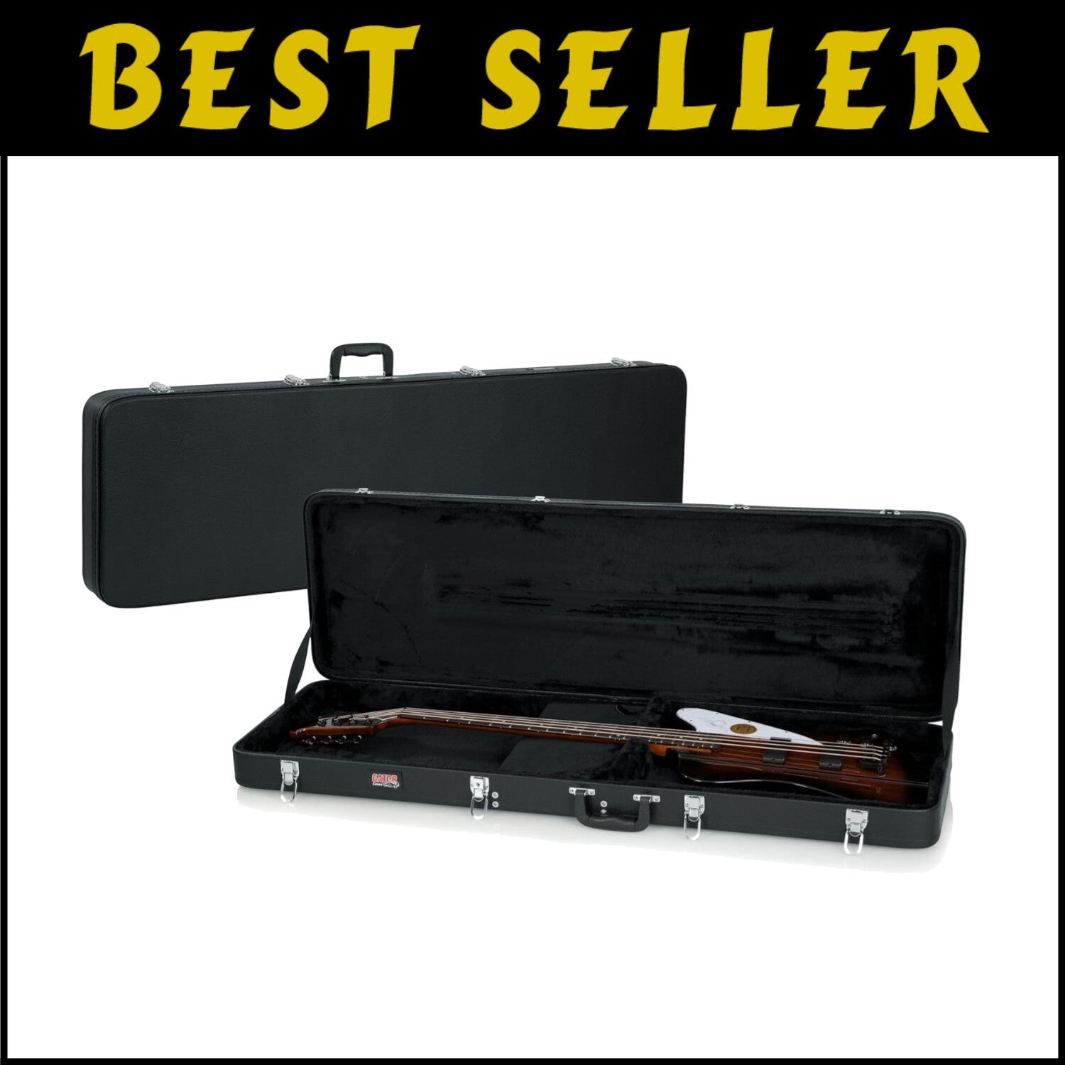 Custom Fit Hard-Shell Bass Guitar Case for Thunderbird Style - Ergonomic Design