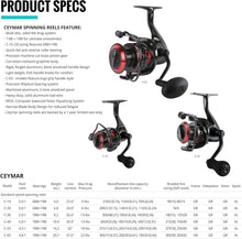 Load image into Gallery viewer, Ceymar Graphite Lightweight 8BB Spinning Reel - Perfect for Inshore Fishing