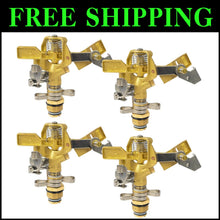 Load image into Gallery viewer, Heavy Duty 1/2 Inch Brass Impact Sprinklers - Adjustable 360° Coverage (4 Pack)