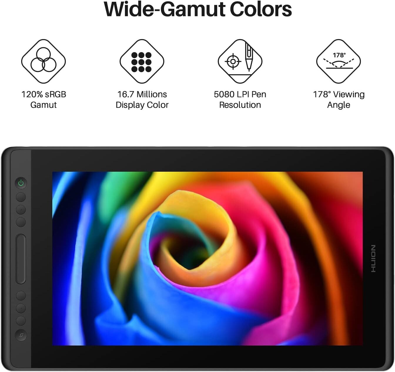 Full-Laminated 15.6" Drawing Tablet with Compatibility for Windows, Mac, Linux