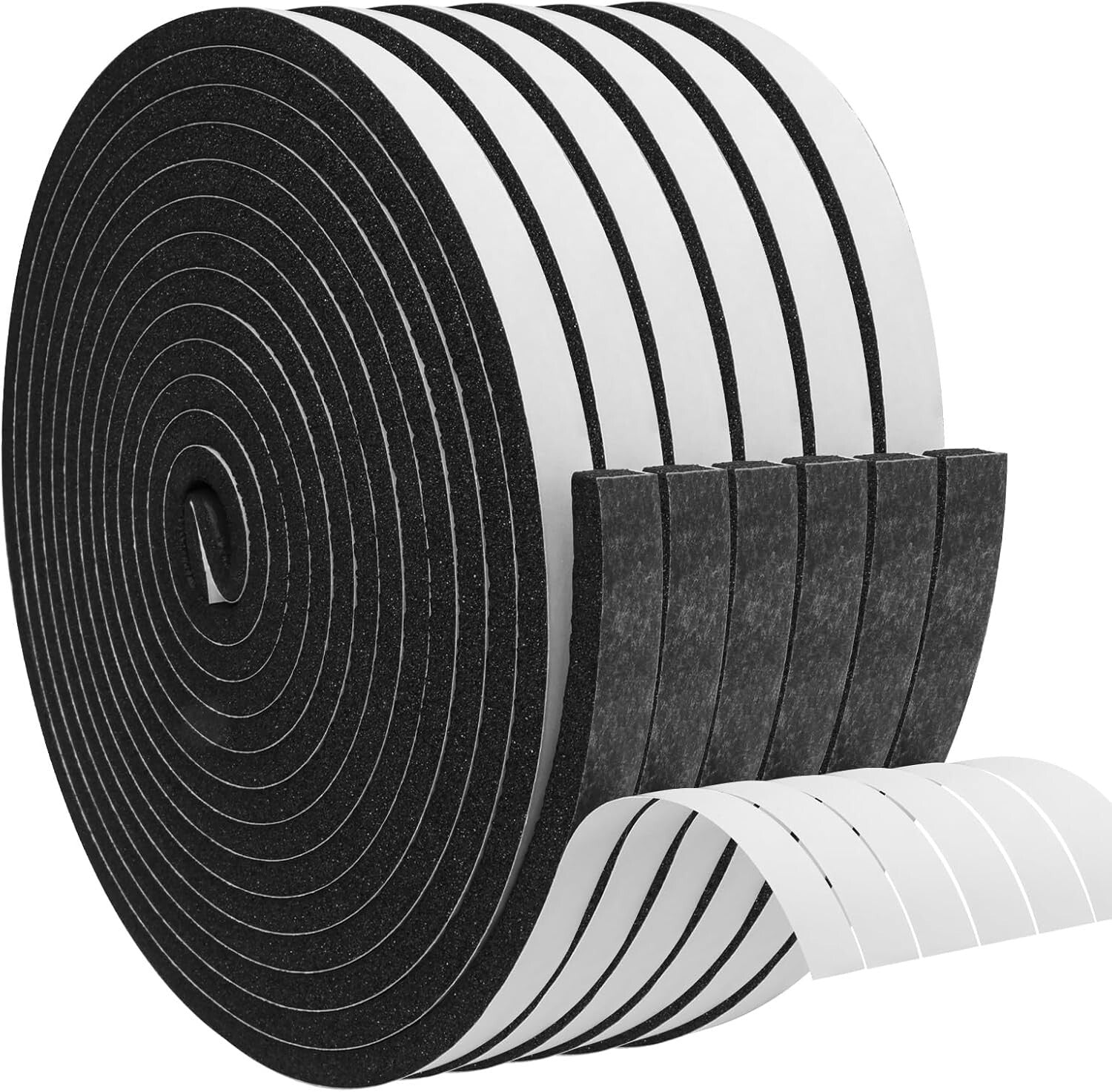 High Density Foam Weatherstripping Tape - 1/2In x 1/4In x 197Ft Sealing Solution