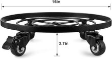 Load image into Gallery viewer, 16" Heavy Duty Metal Plant Caddy with Wheels for Indoor &amp; Outdoor Use