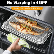 Load image into Gallery viewer, Value-Packed 9-Piece Stainless Steel Air Fryer Basket Set with Parchment Papers