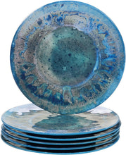 Load image into Gallery viewer, Vibrant 11" Dinner Plates in Teal - Set of 6, Durable Melamine for All Occasions