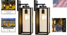 Load image into Gallery viewer, Modern Bronze Exterior Wall Light Fixtures - 15.25 Inch Waterproof LED Sconces