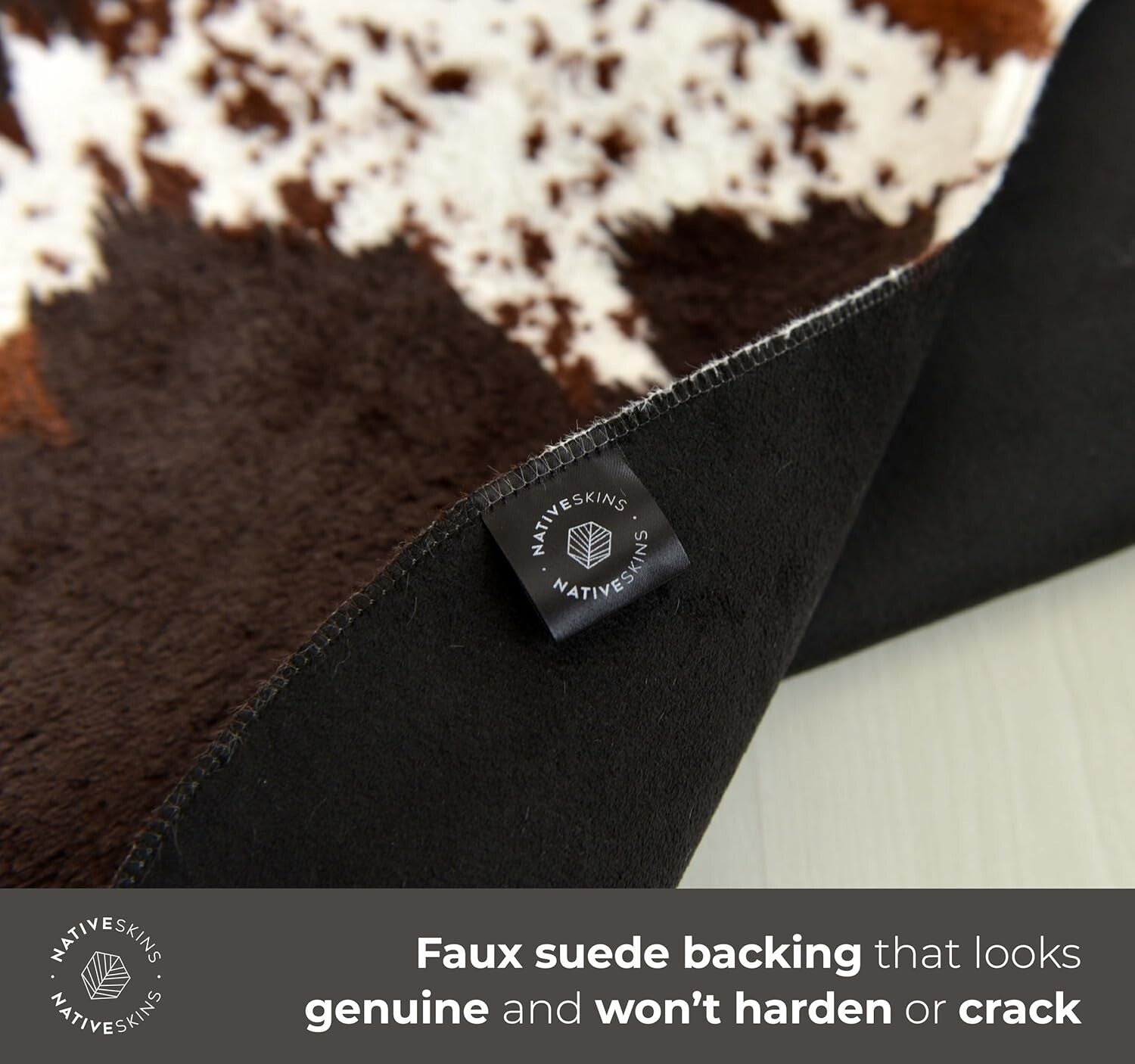 Luxe Faux Cowhide Area Rug 6.2ft x 8.2ft – Perfect for Living & Entryways