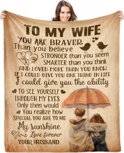 Load image into Gallery viewer, Lightweight Love Letter Blanket for Wife – Ideal Birthday &amp; Anniversary Gift