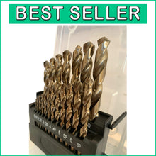 Load image into Gallery viewer, High-Speed Metric Cobalt Drill Bits for Stainless Steel, 1-10mm Sizes Included