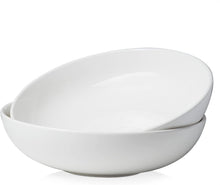 Load image into Gallery viewer, Elegant 11.5" Ceramic Serving Bowls Set of 2 - Microwave &amp; Dishwasher Safe