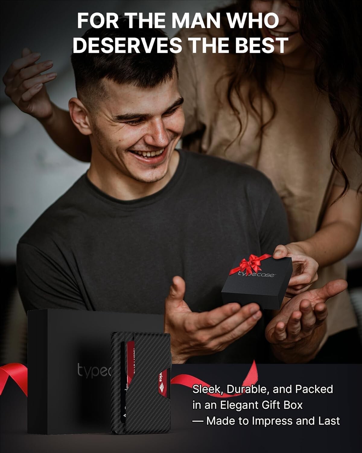 Durable Leather Wallet for Men: RFID, Money Clip & Gift Box - Minimalist Style