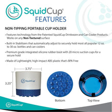 Load image into Gallery viewer, Gray/Navy Non-Tipping Cup Holder with Stabilizers for Boats &amp; RVs - 2 Pack