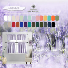 Load image into Gallery viewer, Elegant Lavender Blackout Curtain Panels - 96" Long, Ideal for Modern Home Decor