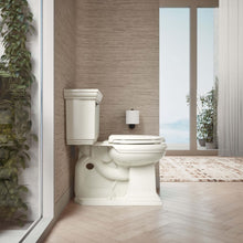 Load image into Gallery viewer, Modern Almond Round Toilet Seat with Grip-Tight Bumpers and Quiet-Close Lid