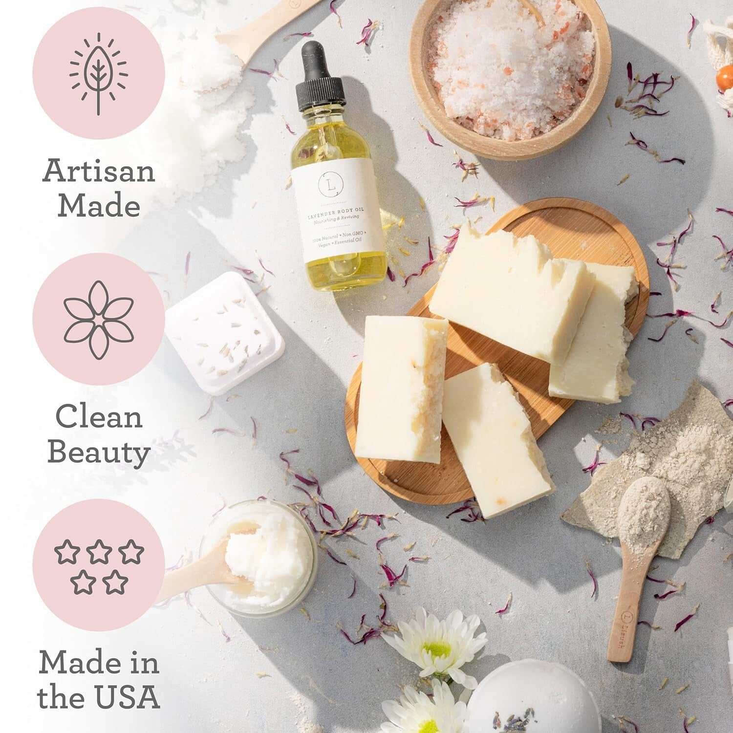 All-Natural 15 Piece Lavender Spa Gift Basket - Luxury Self-Care Essentials