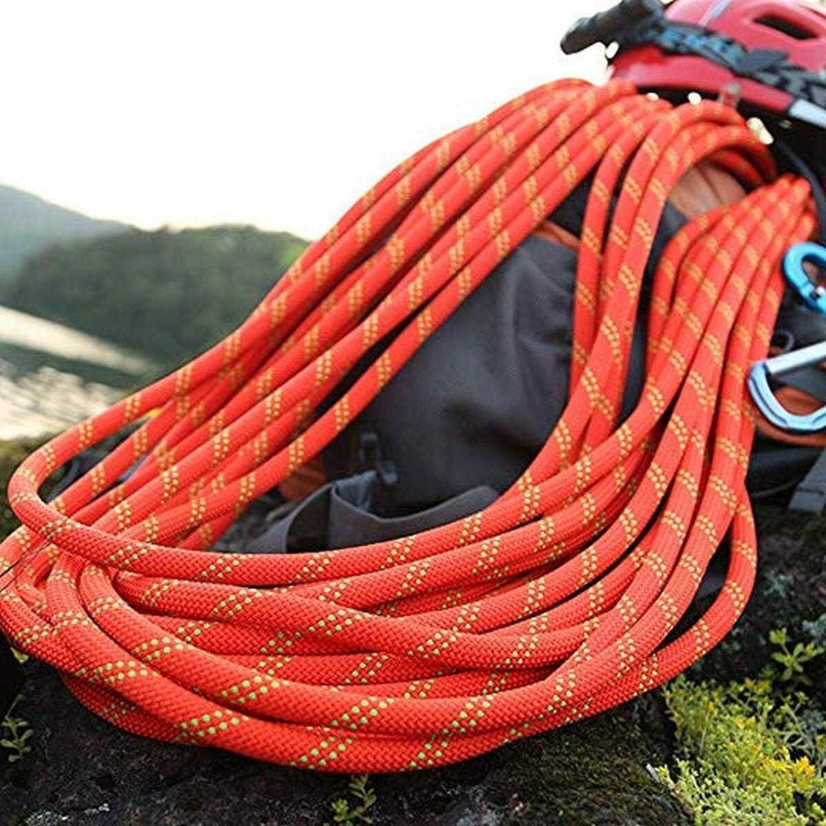 Vibrant Braided Polyester Arborist Rope - 3/8" x 150 ft for Climbing and Camping