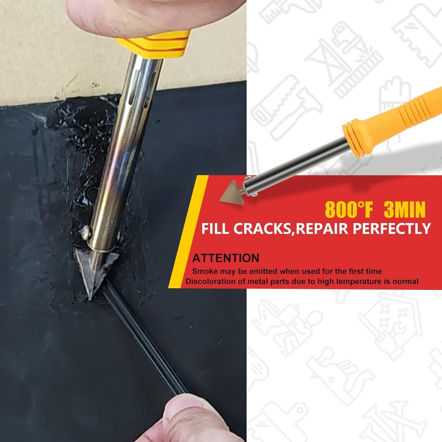 1000PCS Plastic Welder & Hot Stapler Repair Kit for Auto Bumper Restoration