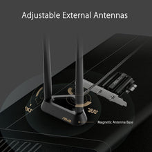 Load image into Gallery viewer, High-Speed WiFi 6E PCI-E Adapter - 5400Mbps Data Tray with Magnetized Antennas