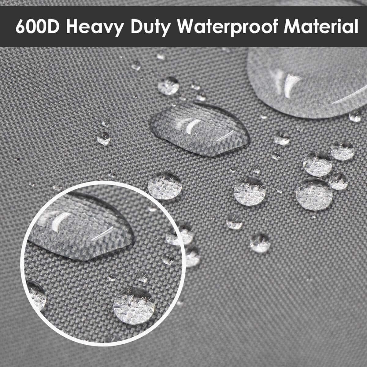 Durable 600D Waterproof Outdoor Sofa Cover with Air Vent - Fits 3-Seater