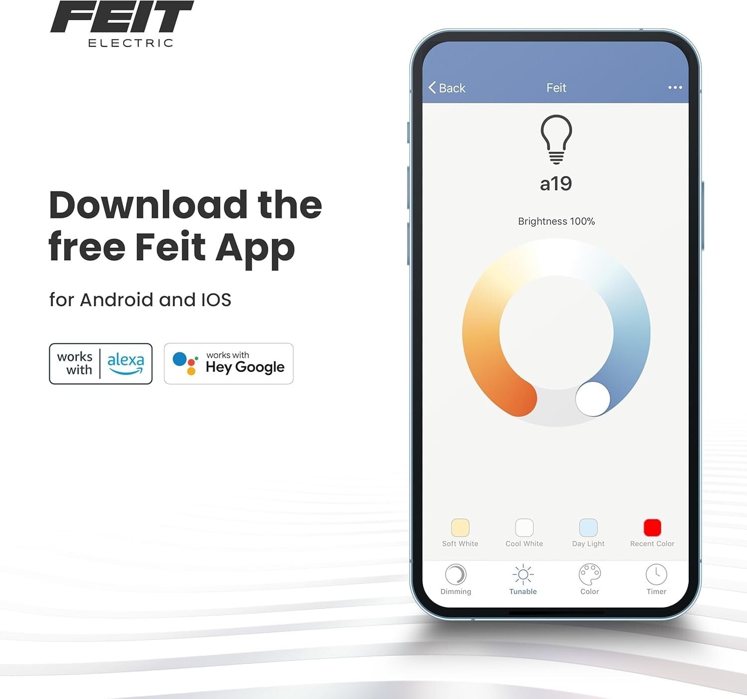 Energy-Efficient BR30 Smart LED Light Bulbs, 6-Pack with Color Changing Features