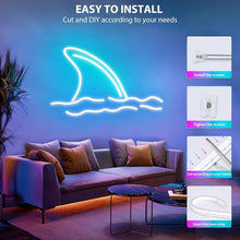 Load image into Gallery viewer, Flexible 16.4Ft LED Neon Rope Lights - Waterproof, App Control &amp; Color Changing