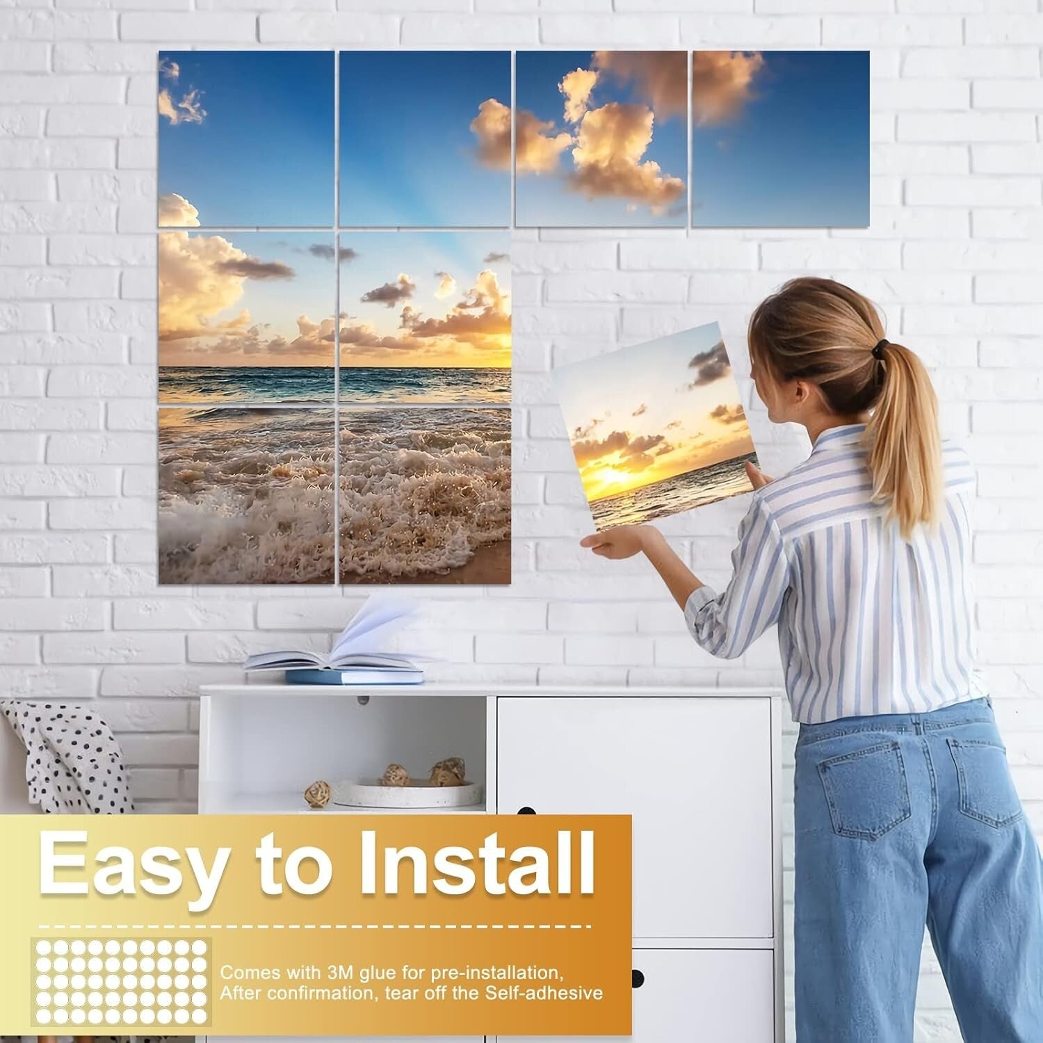 Self-Adhesive Decorative Soundproof Wall Panels - 48"x36" for Home and Studio