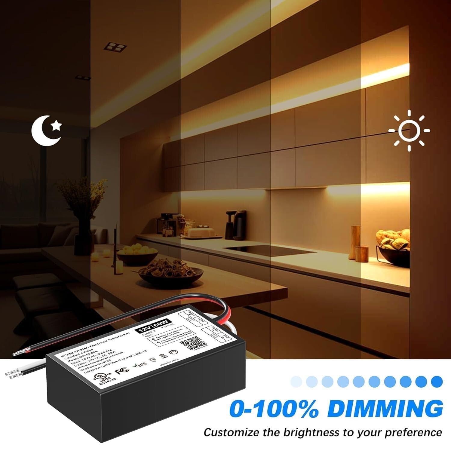 Durable 60W Dimmable LED Driver with Multi-Protection Features - Outdoor Ready