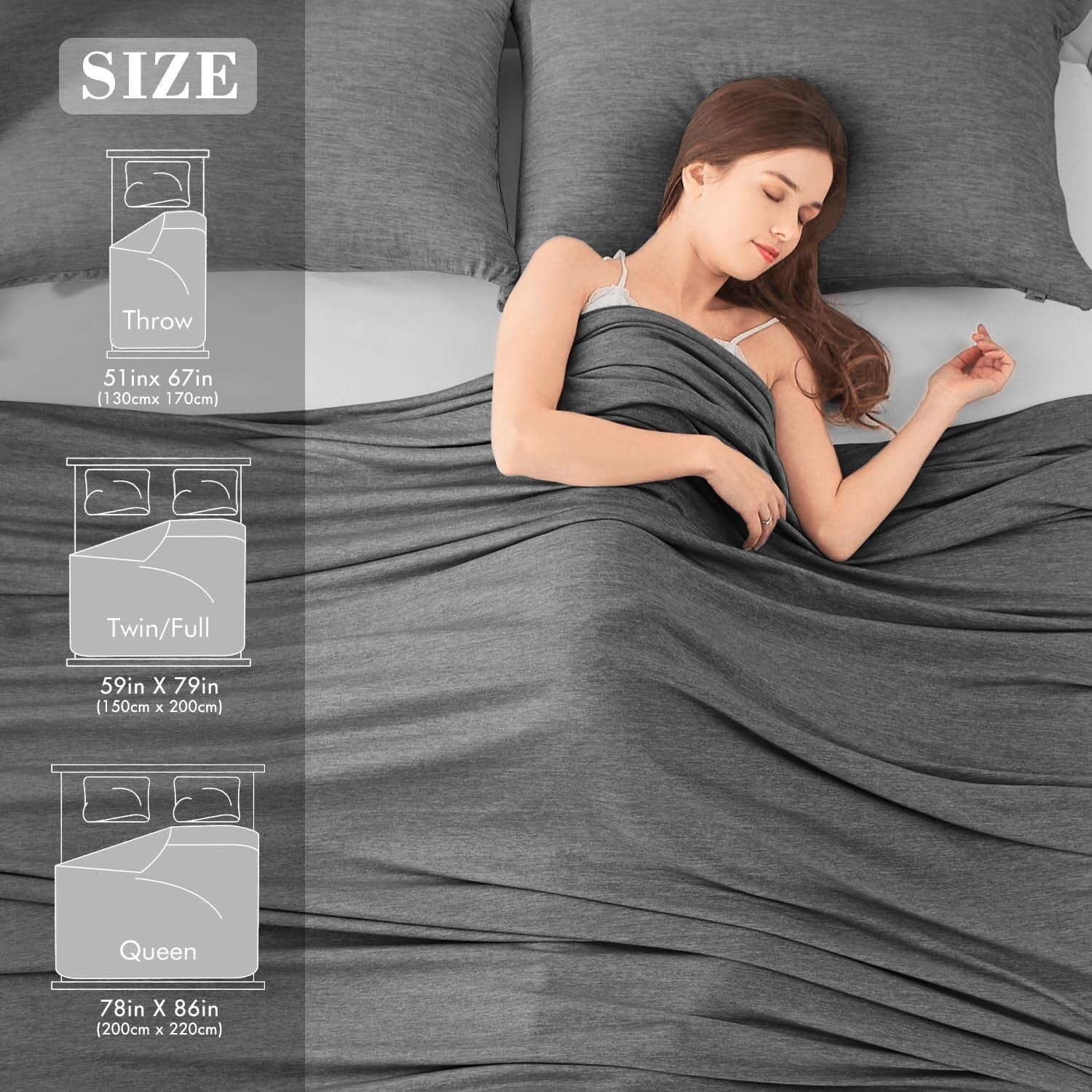 Arc-Chill Cooling Blanket: 51x67in Lightweight Throw for Hot Summer Comfort