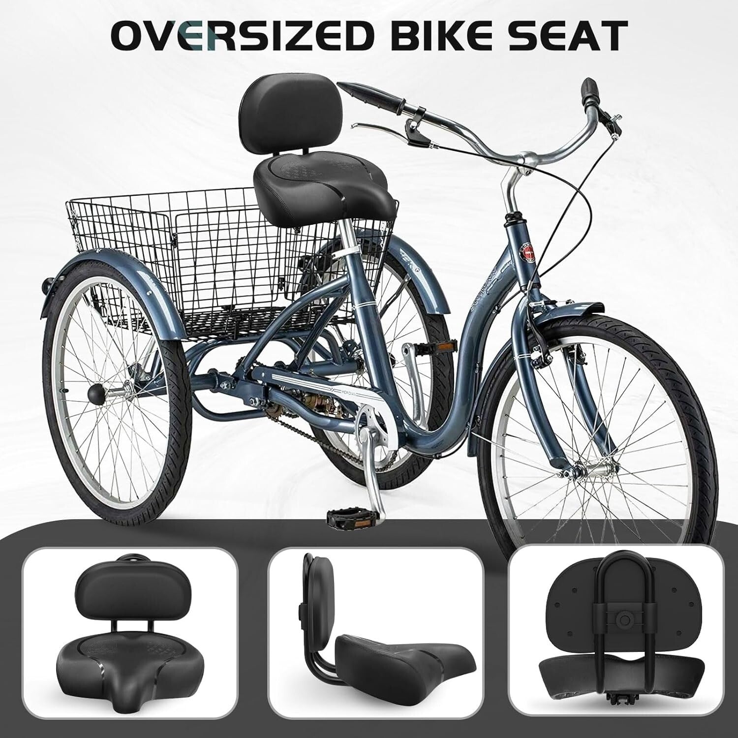 Ergonomic Oversized Bicycle Saddle with Memory Foam - Easy 2-Minute Installation