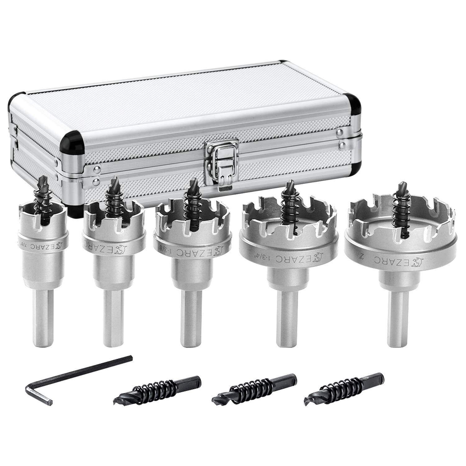 Durable Carbide Hole Saw Set with Pilot Drill for Effortless Metal Cuts