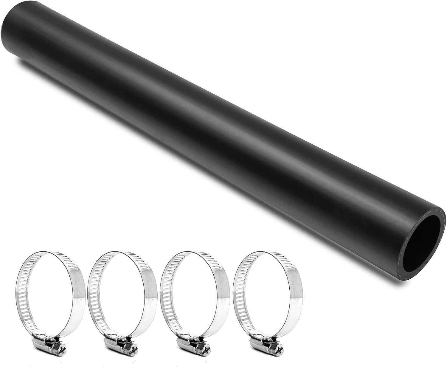 1" ID 3 Feet Reinforced Gasoline Fuel Filler Hose with Clamps for Easy Install