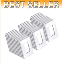 Load image into Gallery viewer, Modern 1-Gang Screwless Wall Plates - 30-Pack Glossy Finish in Snow White