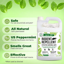 Load image into Gallery viewer, Safe and Effective Natural Peppermint Oil Spray 128 oz - Ideal for Home &amp; Garage