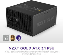 Load image into Gallery viewer, Whisper-Quiet 850W ATX Power Supply - 80 PLUS Gold Efficiency &amp; Compact Design