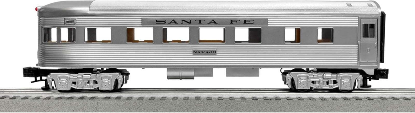 Electric O Gauge Santa Fe Super Chief Train Set with Voice Control & Remote