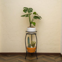 Load image into Gallery viewer, Rustproof 2 Pack Metal Planter Stands - Minimalist Design for Indoors &amp; Outdoors