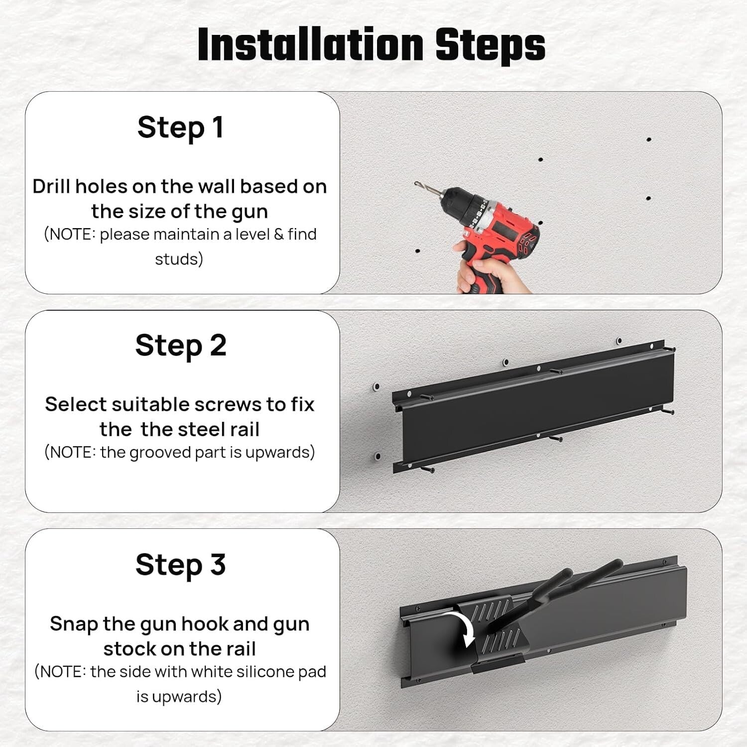 Universal Compatibility Gun Rack for Rifles - Durable Indoor Display Stand