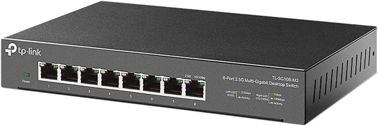 2.5G Bandwidth 8-Port Network Switch - Silent Setup for High-Speed Networking
