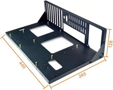 Load image into Gallery viewer, Black Metal Open Chassis PC Case with 7 Expansion Slots and USB Connectivity