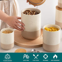 Load image into Gallery viewer, Chic Dishwasher Safe Canister Set – 3-Piece Airtight Storage for Kitchen &amp; More
