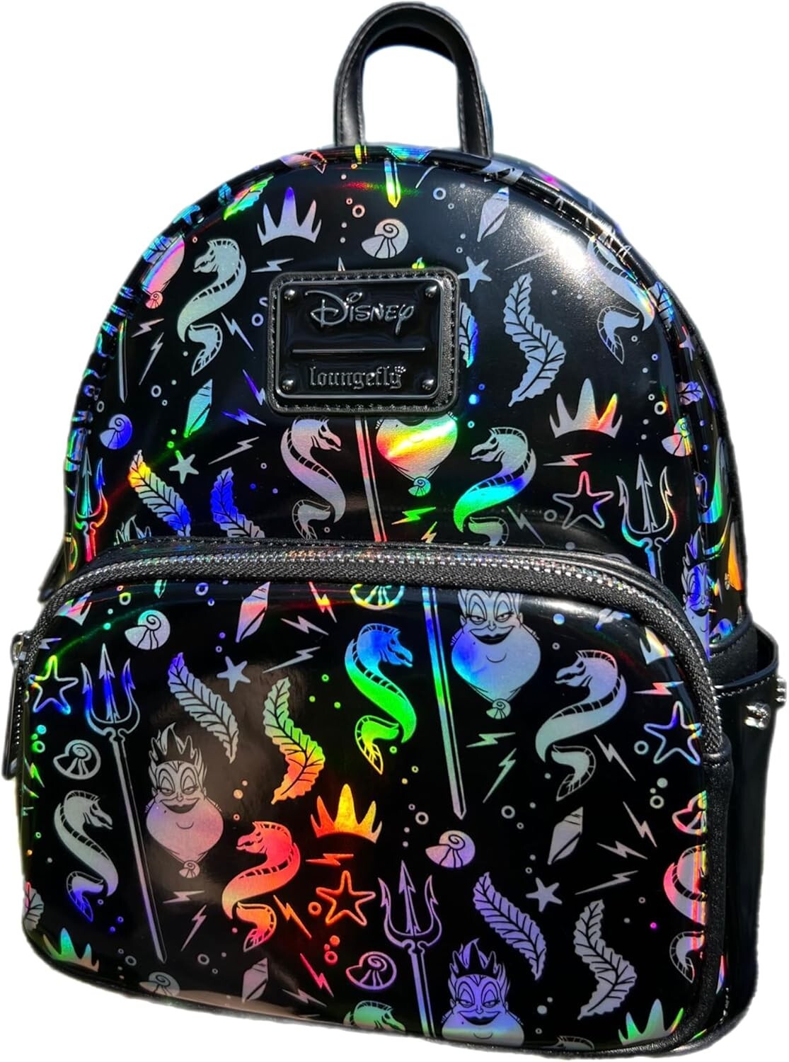 Disney Little Mermaid Ursula Mini Backpack with Adjustable Straps - 10.5 Inches