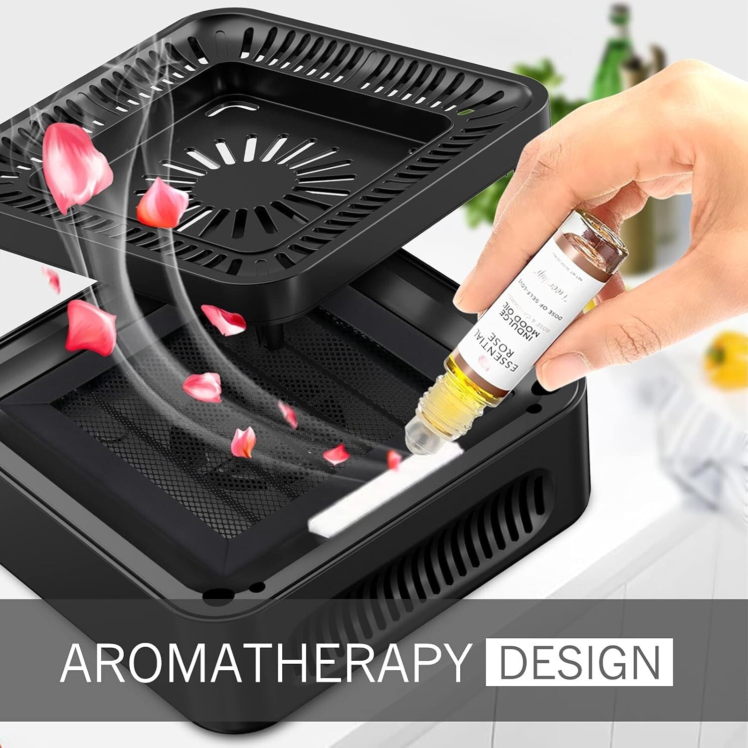 High-Performance Smokeless Ashtray with 4-Groove Design - Ideal for Home and Car