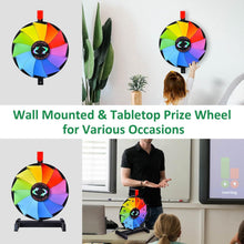 Load image into Gallery viewer, Heavy Duty 12" Spinning Prize Wheel - Wall Mounted &amp; Tabletop For Fun Events