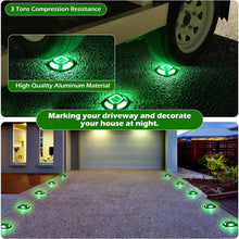 Load image into Gallery viewer, Elegant 12 Pack Solar Driveway Lights - Green &amp; Red Color Modes for Pathways